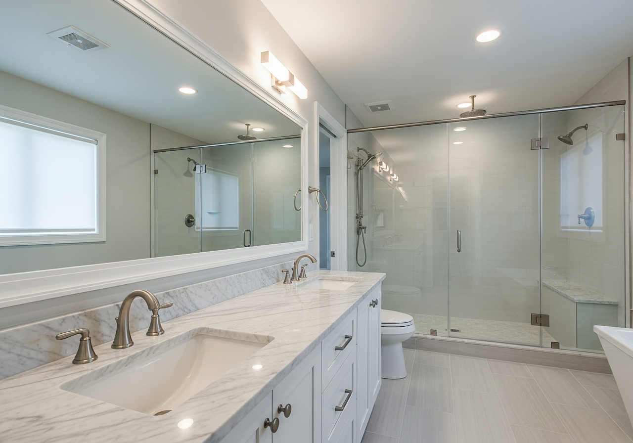 Professional complete bathroom remodel service by Custom Bath and Tile in Illinois and Florida