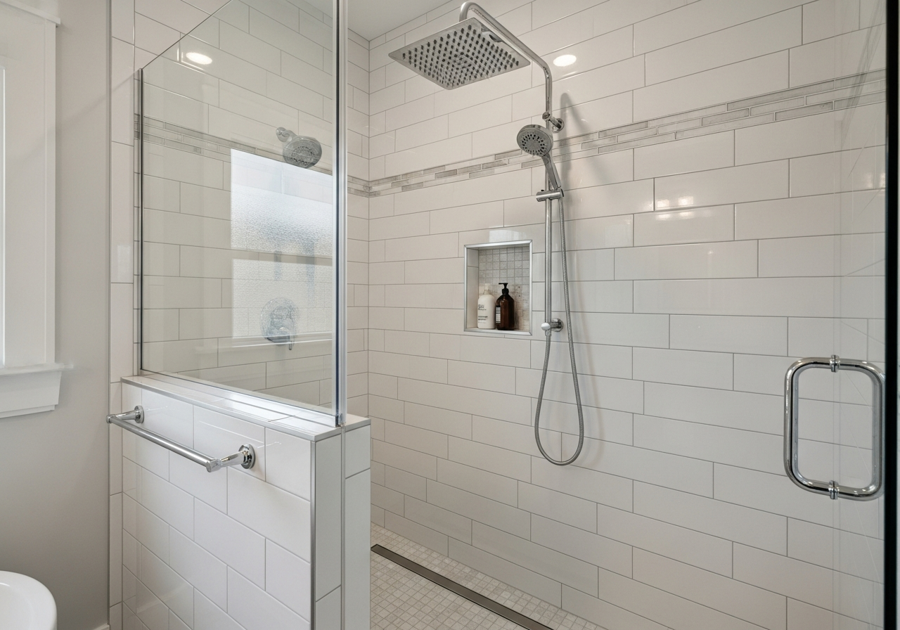 Professional shower remodel service by Custom Bath and Tile in Illinois and Florida